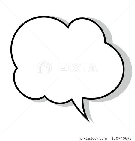Simple speech bubble illustration - Fluffy 130740675