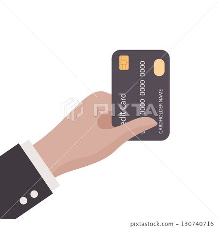 hand holding credit card hand holding credit card 130740716