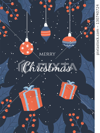 Christmas card design 130740724