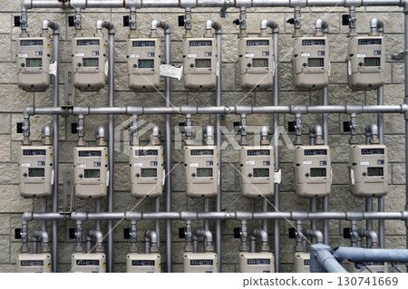 Gas meter of apartment house 130741669