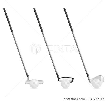 clubs for golf game cartoon stock vector illustration 130742104