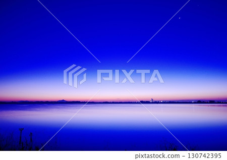 Before the dawn of the Watarase Reservoir 130742395