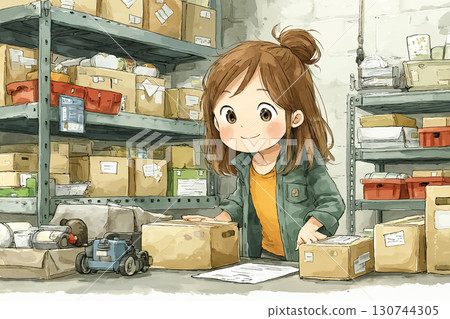 Miyu Series: Miyu preparing for shipment in the pharmaceutical warehouse 130744305