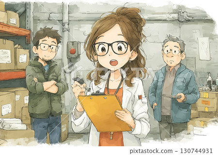Miyu Series: Miyu working with her team in the pharmaceutical warehouse 130744931
