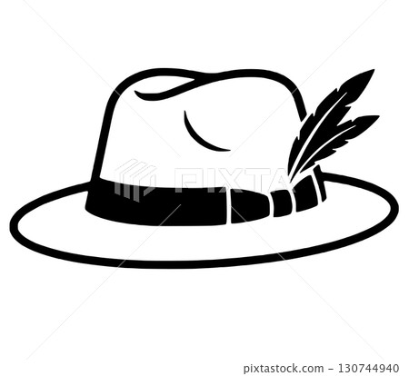 hat with flower icon, simple style hat with flower icon, simple style 130744940