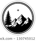 mountain logo design with mountains 130745012