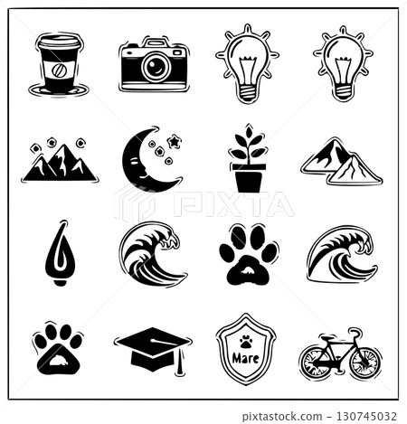 isolated object of world and nature symbol isolated object of world and nature symbol 130745032