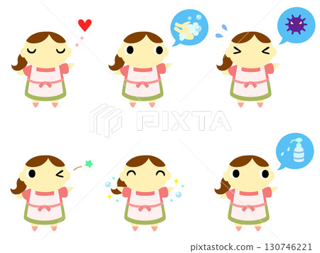 Housewife icon set: Hand washing 130746221