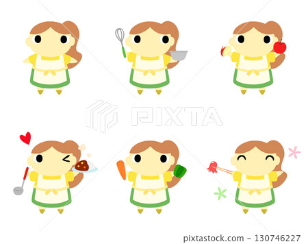 家庭主婦圖示集烹飪 家庭主婦圖示集烹飪 130746227