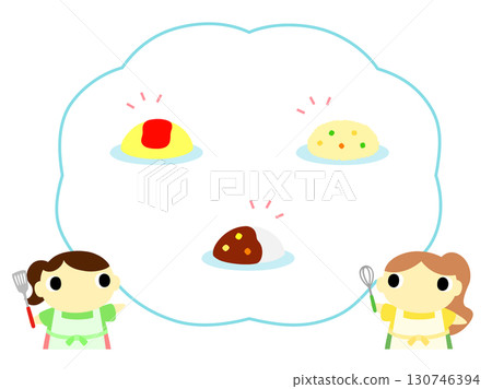 一位繫著圍裙的女士正在介紹菜單 130746394