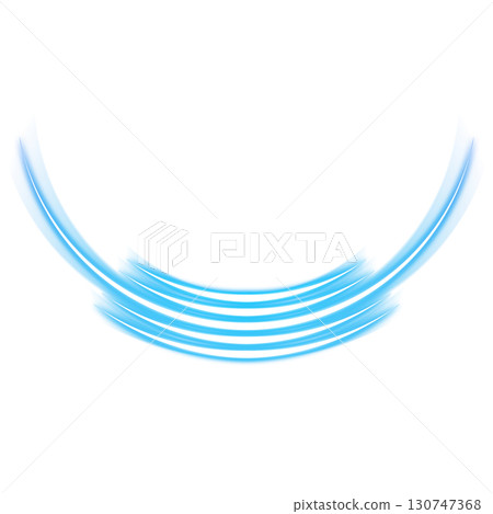 透明背景上的藍色彎曲光線 透明背景上的藍色彎曲光線 130747368