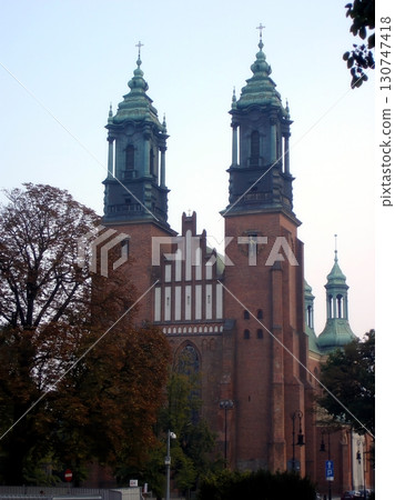 Stunning View of Basilica of Saints Peter and Paul in Poznan, Poland During Twilight Stunning View of Basilica of Saints Peter and Paul in Poznan, Poland During Twilight 130747418