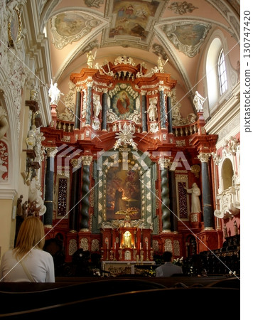 Stunning Interior of St. Anthony of Padua Church in Poznan During a Moment of Reflection Stunning Interior of St. Anthony of Padua Church in Poznan During a Moment of Reflection 130747420