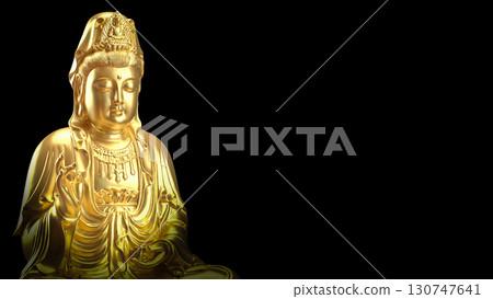 The Guan Yin sculpture for religion concept 3d Rendering. The Guan Yin sculpture for religion concept 3d Rendering. 130747641