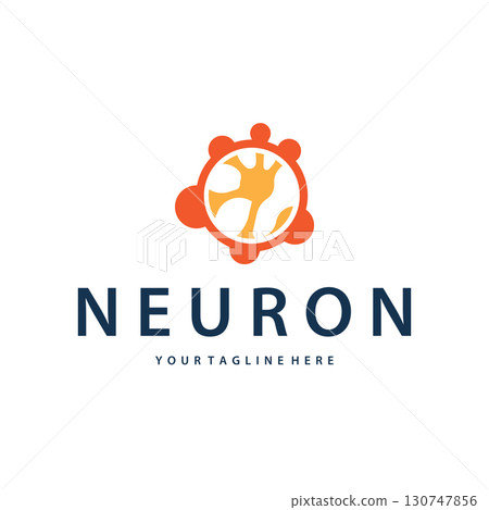 Neuron logo design concept of neuronal cell dna molecule atom with simple minimalist concept as icon symbol illustration template Neuron logo design concept of neuronal cell dna molecule atom with simple minimalist concept as icon symbol illustration template 130747856