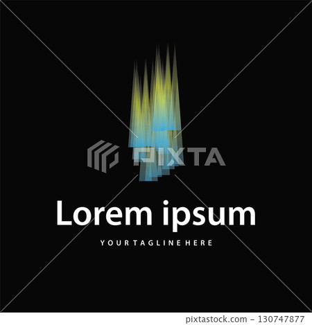aurora logo design landscape sky nature ice, vector illustration symbol templet aurora logo design landscape sky nature ice, vector illustration symbol templet 130747877