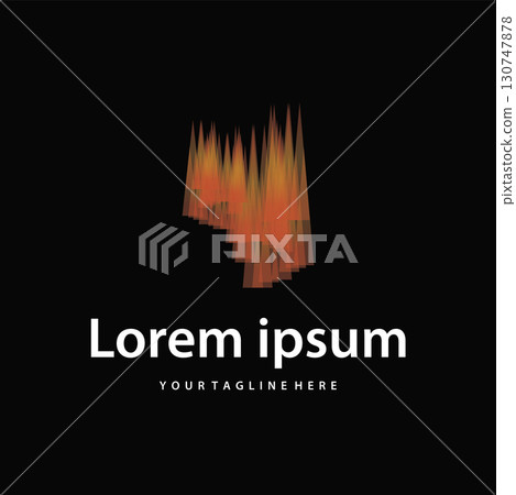 aurora logo design landscape sky nature ice, vector illustration symbol templet aurora logo design landscape sky nature ice, vector illustration symbol templet 130747878