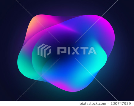 "Generative AI" abstract gradient background woven with colorful light 130747929