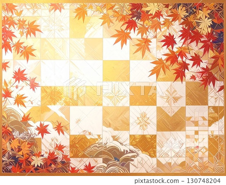 秋葉日本圖案背景圖 130748204