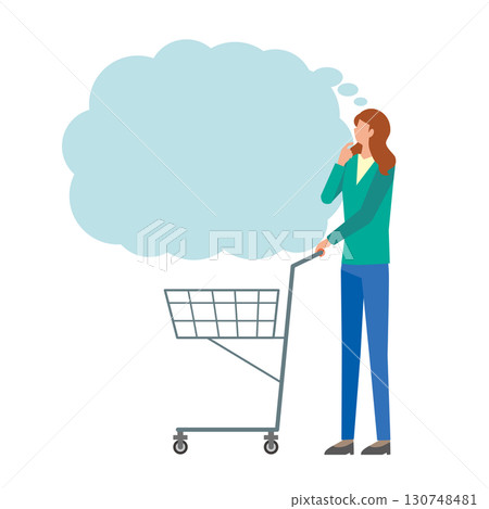 對購物猶豫不決的女性 130748481