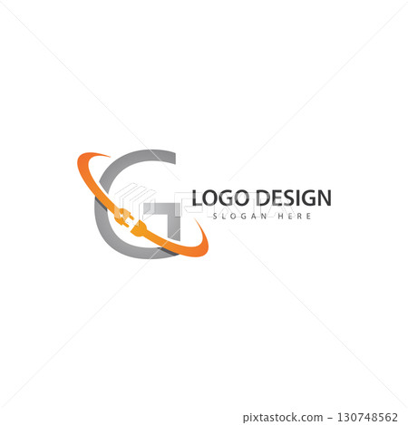 letter electric plug symbol logo vector letter electric plug symbol logo vector 130748562