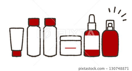 基本化妝品的插圖 130748871