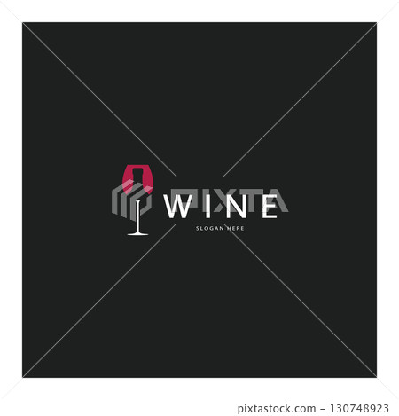 Wine logo design template.vector illustration of icon-vector 130748923