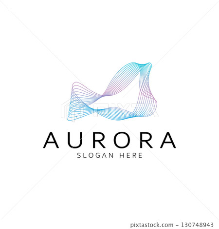aurora logo design icon illustration vector template aurora logo design icon illustration vector template 130748943
