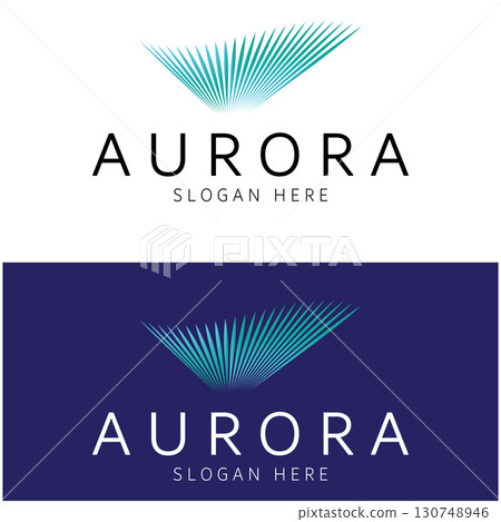 aurora logo design icon illustration vector template aurora logo design icon illustration vector template 130748946