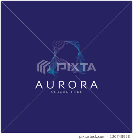 aurora logo design icon illustration vector template aurora logo design icon illustration vector template 130748958