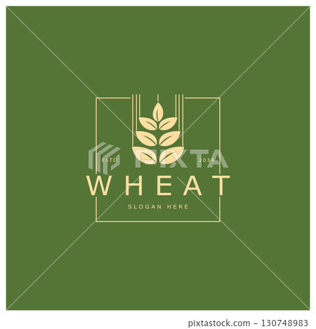 Agriculture Wheat logo template vector icon design 130748983