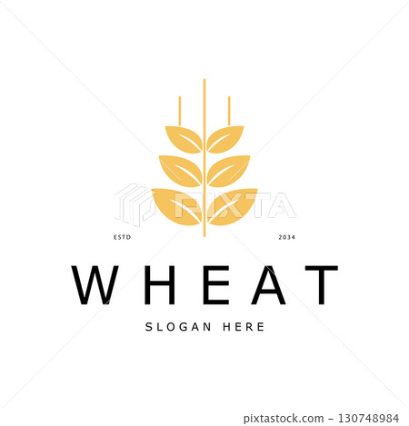 Agriculture Wheat logo template vector icon design 130748984