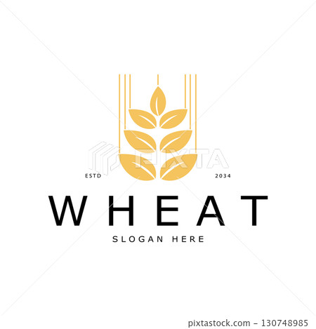Agriculture Wheat logo template vector icon design 130748985