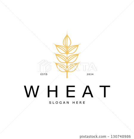 Agriculture Wheat logo template vector icon design 130748986