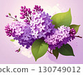 Lilac flower simple illustration 130749012
