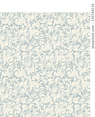 intricate cream-colored floral damask pattern with elegant vintage design intricate cream-colored floral damask pattern with elegant vintage design 130749219