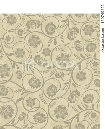 intricate floral wallpaper pattern with vintage botanical design and swirling vines intricate floral wallpaper pattern with vintage botanical design and swirling vines 130749221