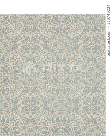 intricate vintage tile pattern with floral and geometric motifs for interior design intricate vintage tile pattern with floral and geometric motifs for interior design 130749224