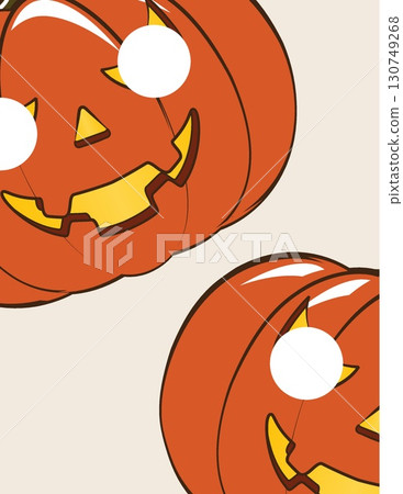 festive halloween jack-o-lanterns with mischievous grins and glowing eyes perfect for October celebrations 130749268