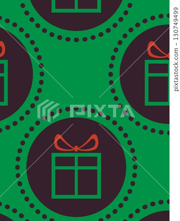 festive pattern with gift boxes and holiday decorations for celebration 130749499