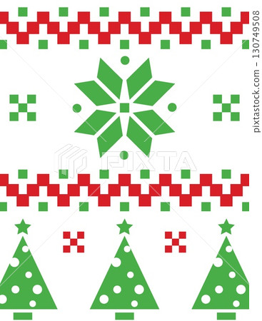 festive christmas sweater pattern with green snowflake and tree designs festive christmas sweater pattern with green snowflake and tree designs 130749508