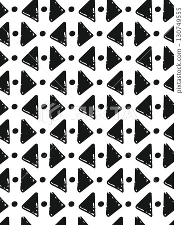 geometric black and white pattern featuring repeated triangle and dot design geometric black and white pattern featuring repeated triangle and dot design 130749555