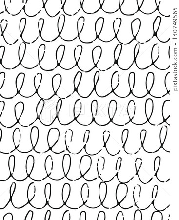 abstract black and white squiggly lines pattern for modern design or background 130749565