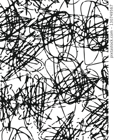 dynamic black abstract lines on white background creating chaotic pattern dynamic black abstract lines on white background creating chaotic pattern 130749567