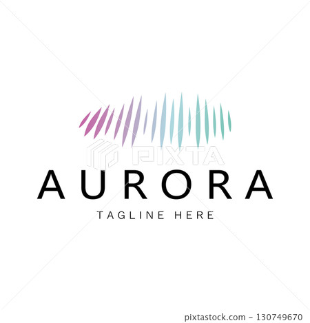 aurora logo design icon illustration vector template 130749670