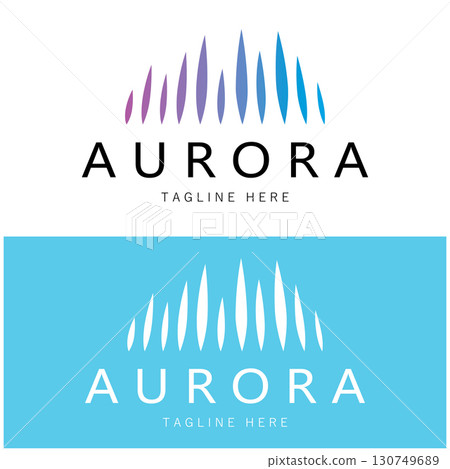 aurora logo design icon illustration vector template 130749689