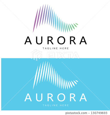 aurora logo design icon illustration vector template 130749693