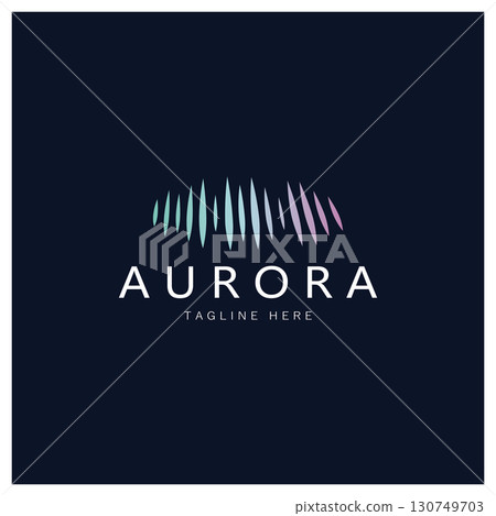 aurora logo design icon illustration vector template 130749703