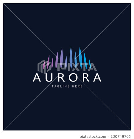 aurora logo design icon illustration vector template 130749705