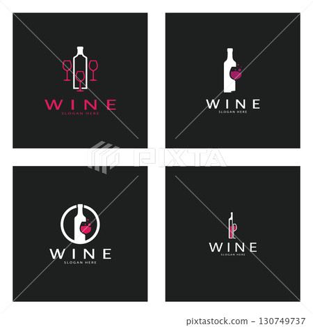 Wine logo design template.vector illustration of icon-vector 130749737